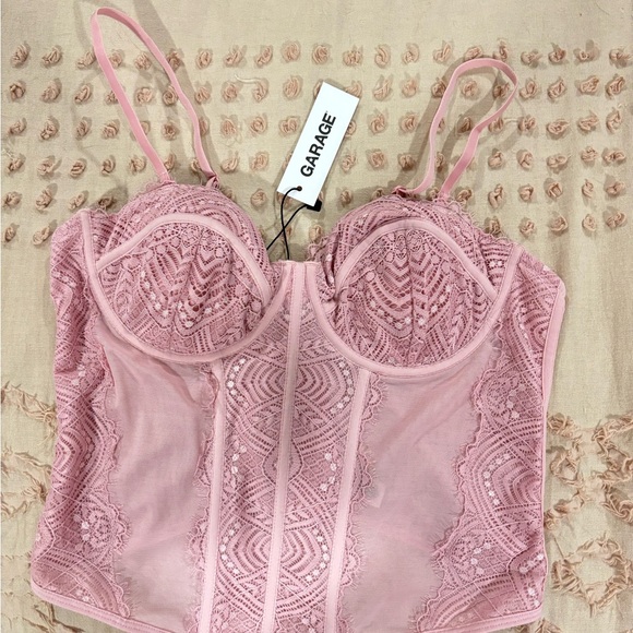 Garage Tops - Garage Blush Lace Bustier